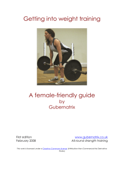 Getting into weight training A female-friendly guide