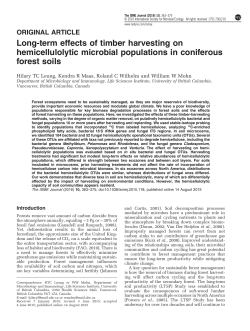 Long-term effects of timber harvesting on hemicellulolytic