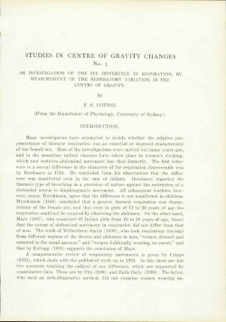 studies in centre of gravity changes