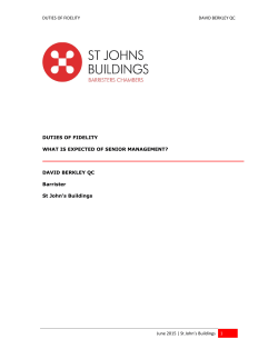 Duties of Fidelity - St Johns Buildings