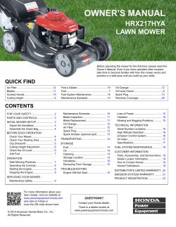 owner`s manual