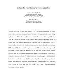 Autocratic transitions and democratization