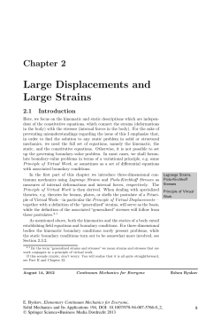 Large Displacements and Large Strains