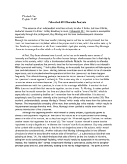 Fahrenheit 451 Character Analysis - Can