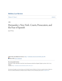 Hernandez v. New York: Courts, Prosecutors, and the Fear of Spanish