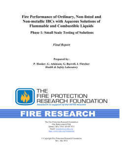 Fire Performance of Ordinary, Non-listed and Non-metallic