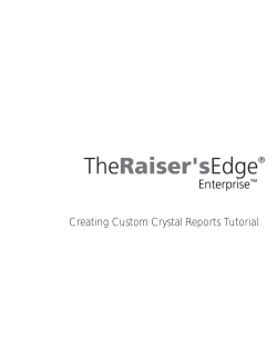 Creating Custom Crystal Reports Tutorial