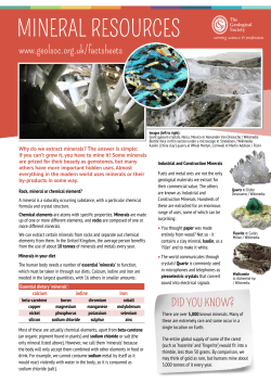 MINERAL RESOURCES