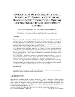 applications of the erlang b and c formulas to model a