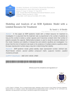 Modeling and Analysis of an SEIR Epidemic Model with a Limited