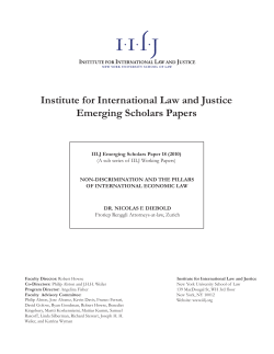 non-discrimination and the pillars of international economic law