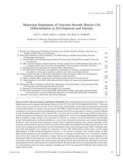 Molecular Regulation of Vascular Smooth Muscle Cell