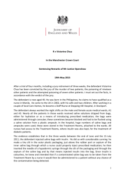 Sentencing Remarks of Mr Justice Openshaw: R -v