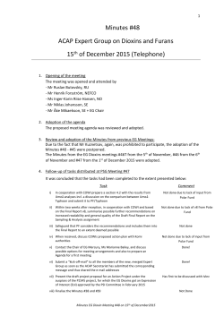 Minutes #48 ACAP Expert Group on Dioxins and Furans 15th of