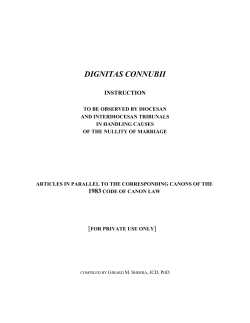 dignitas connubii - Diocese of Raleigh