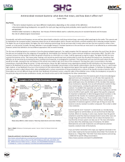 Antimicrobial resistant bacteria: what does that mean, and how does