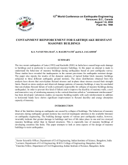 Containment Reinforcement for Earthquake Resistant Masonry