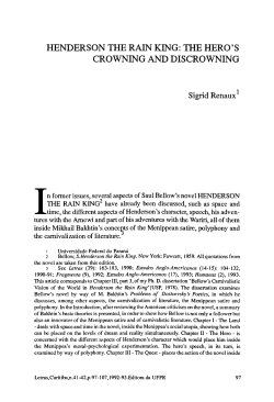 henderson the rain king: the hero`s crowning and