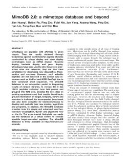 MimoDB 2.0: a mimotope database and beyond