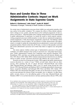 Race and Gender Bias in Three Administrative