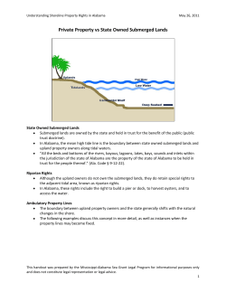 Private Property vs State Owned Submerged Lands