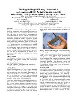 The Measuring brain activity while playing a video game