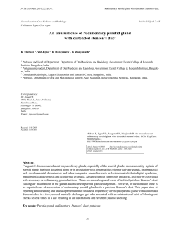 An unusual case of rudimentary parotid gland with distended