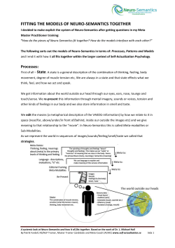 fitting the models of neuro-semantics together