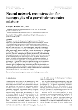 Neural network reconstruction for tomography of a gravel
