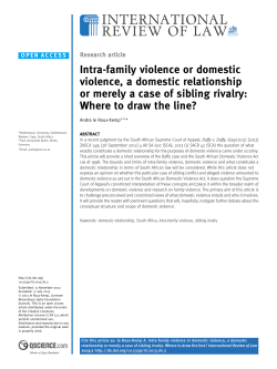 Intra-family violence or domestic violence, a domestic relationship or