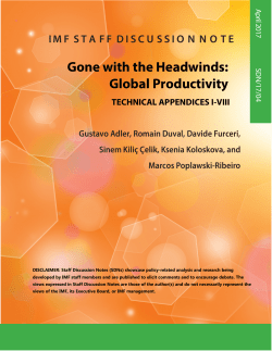 Gone with the Headwinds: Global Productivity