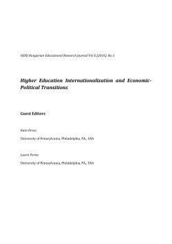 Higher Education Internationalization and Economic