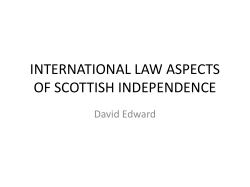 international law aspects of scottish independence