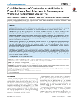 Cost-Effectiveness of Cranberries vs Antibiotics to Prevent Urinary