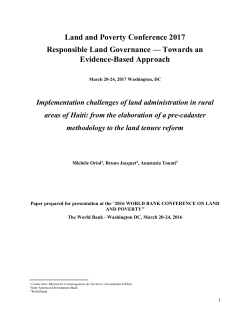 Land and Poverty Conference 2017 Responsible Land