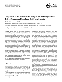 Comparison of the characteristic energy of precipitating electrons