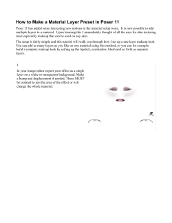 How to Make a Material Layer Preset in Poser 11