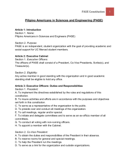 PASE Constitution - CatLife