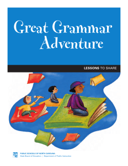Great Grammar Adventure - Public Schools of Robeson County