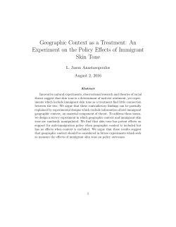 Geographic Context as a Treatment: An Experiment on the Policy