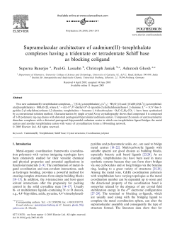Supramolecular architecture of cadmium(II)&ndash;terephthalate