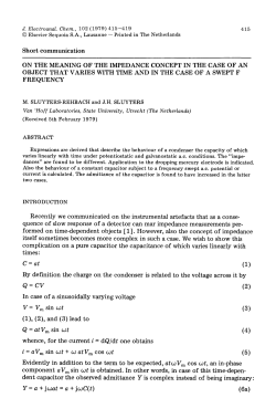 Elsevier Sequoia SA, Lausanne- Printed in The Netherlands Short