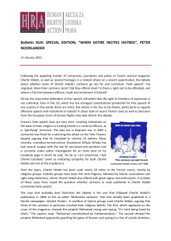 Bulletin XLIII: SPECIAL EDITION, “WHEN SATIRE INCITES