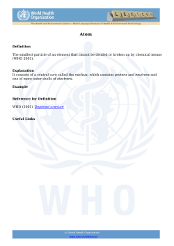 who the lexicon - World Health Organization