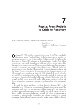 Chapter II- 7-- Russia: From Rebirth to Crisis to Recovery -