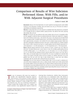 Comparison of Results of Wire Subcision Performed Alone, With
