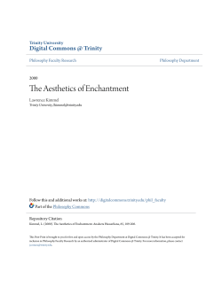 The Aesthetics of Enchantment