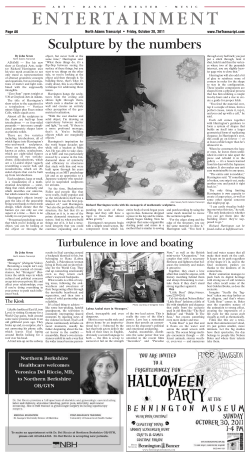 North Adams Transcript, 10/28/11: Sculpture by the