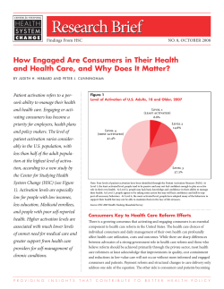 How Engaged Are Consumers In Their Health And Health Care, And