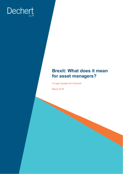 Brexit: What does it mean for asset managers?